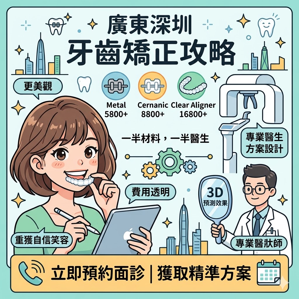 廣東深圳牙齒矯正大概要花多少錢，怎樣選擇自己適合的矯正方式？